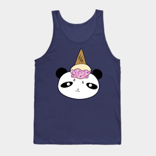 Upside Down Icecream Panda Face Tank Top